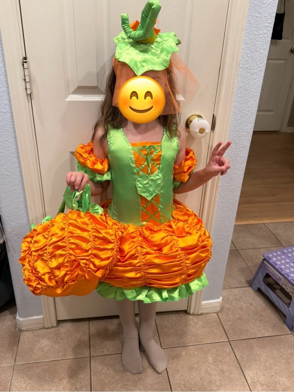 Chasing Fireflies Green and Orange Pumpkin Tutu Dress